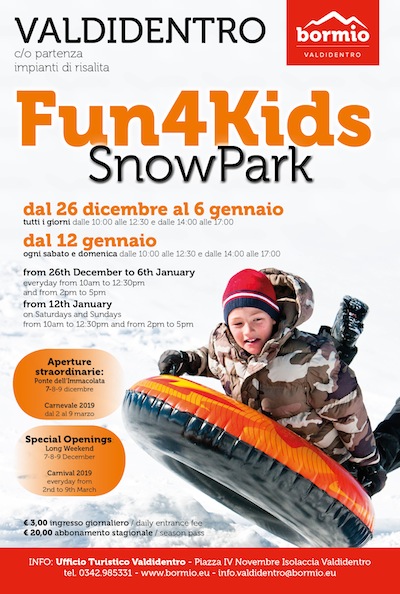 Natale effervescente e Winter Party per bimbi in VALDIDENTRO